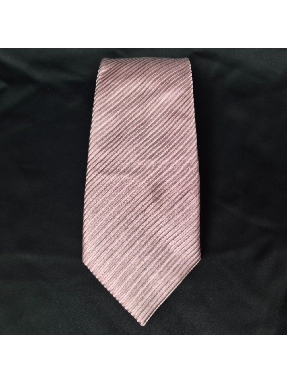 Donald Trump Signature Collection Pink Textured Striped Classic Silk Necktie
